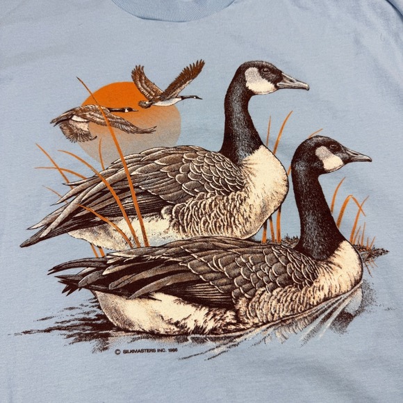 Vintage 1986 Screen Stars Best Mens XL Blue Canada Geese T Shirt Made USA - Picture 4 of 10